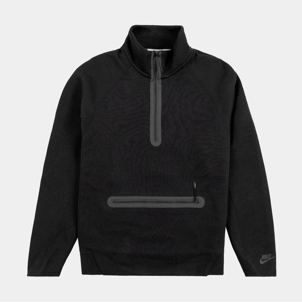 Nike Sportswear Tech Fleece Men SMALL 1/2-Zip Sweatshirt Black FB7998-010 NEW